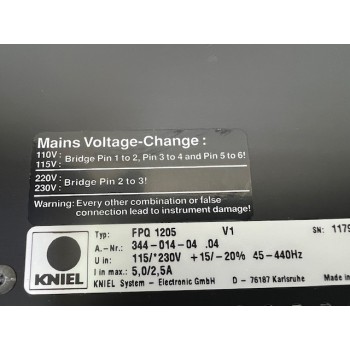 Mattson Steag 17000286 KNIEL FPQ 1205 V1 Power Supply